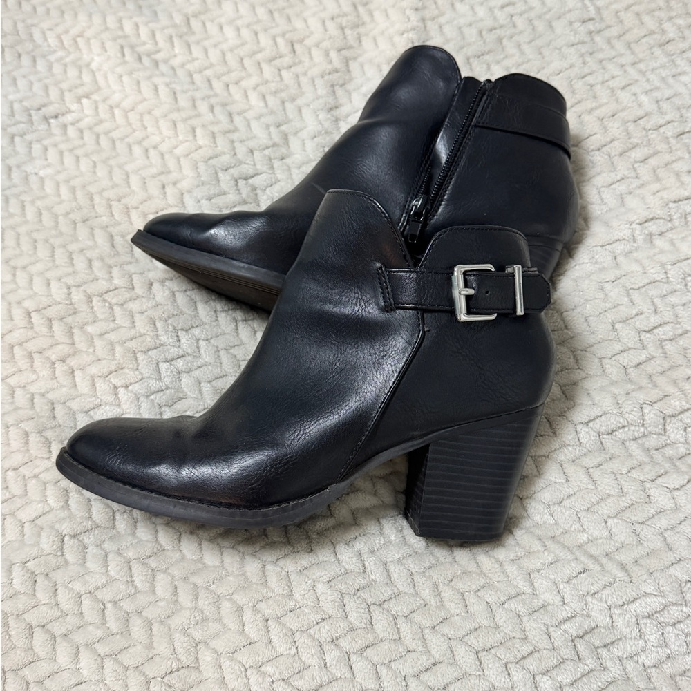 Express Black Ankle Booties with Buckle